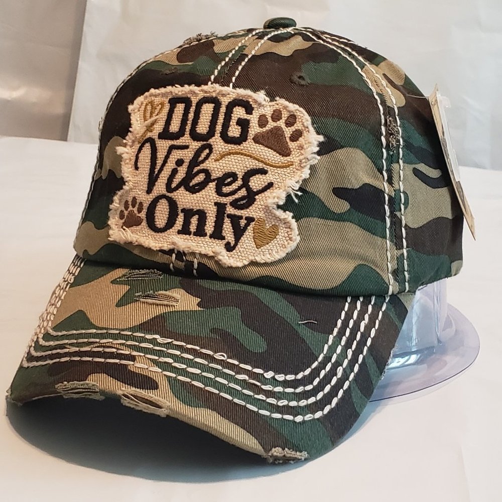 Camouflage "Dog Vibes Only" Ball Cap